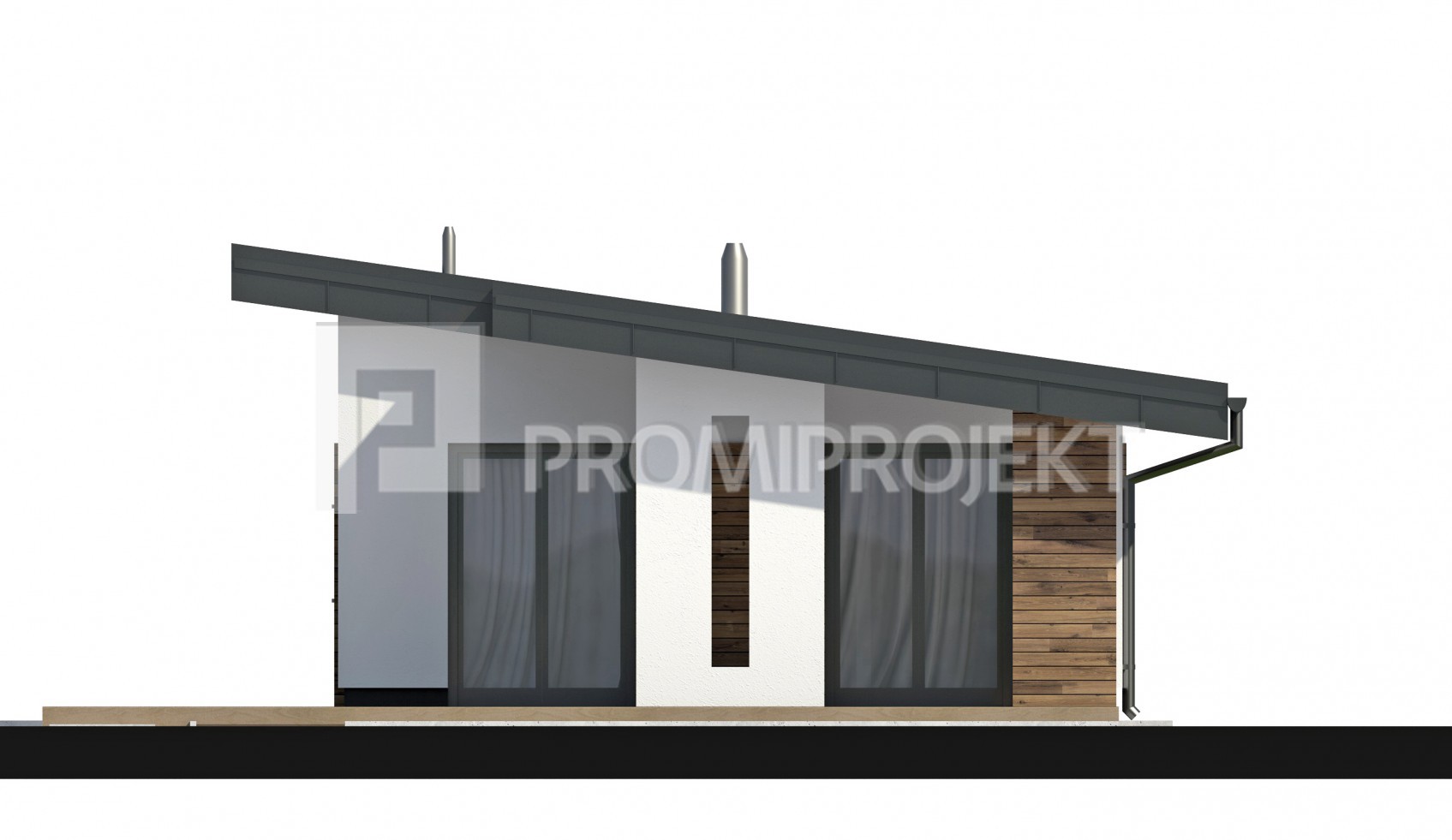 projekt domu Laguna 14, pohľad, zrkadlový 3, PROmiprojekt
