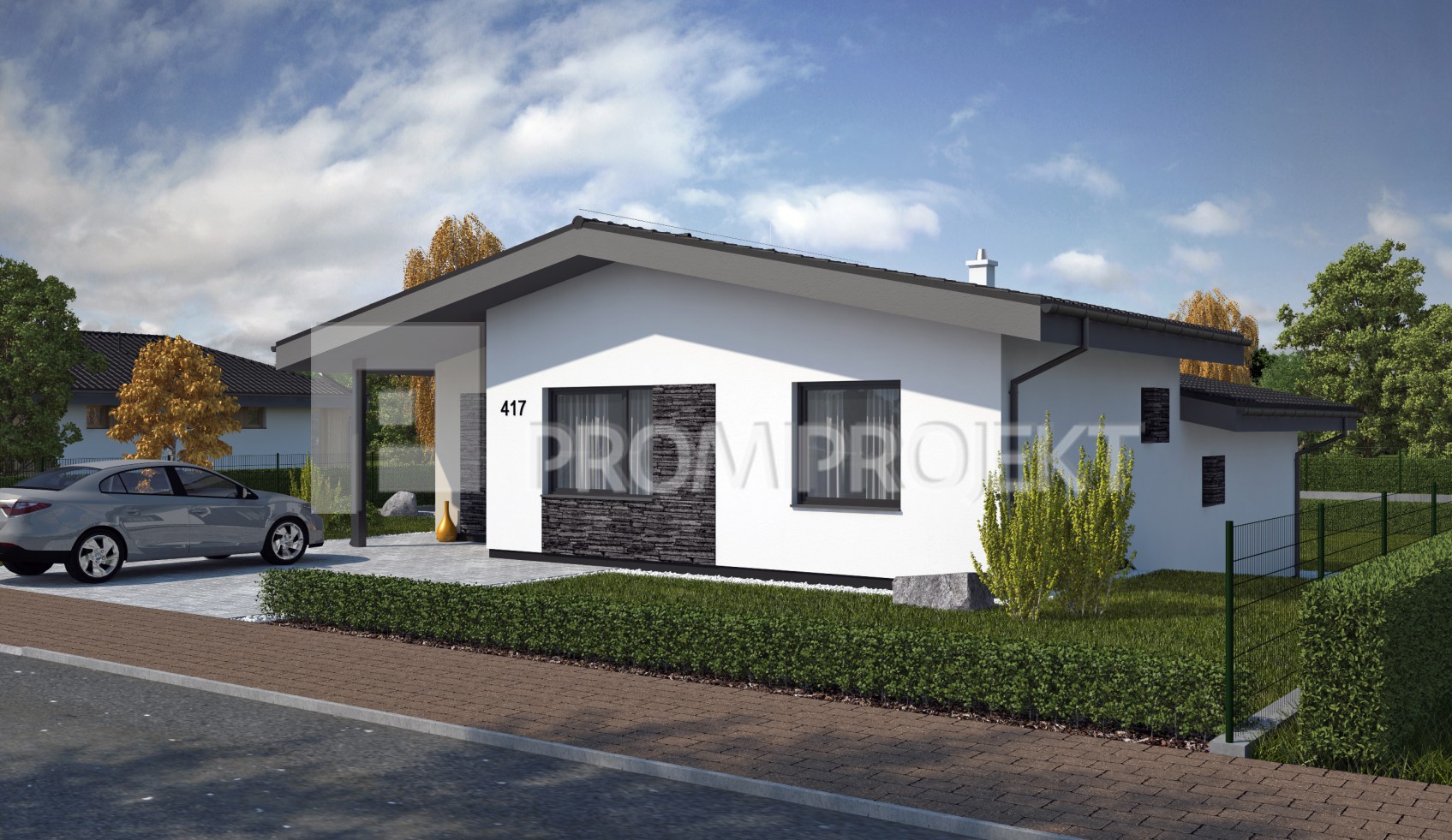 projekt moderného bungalovu L417