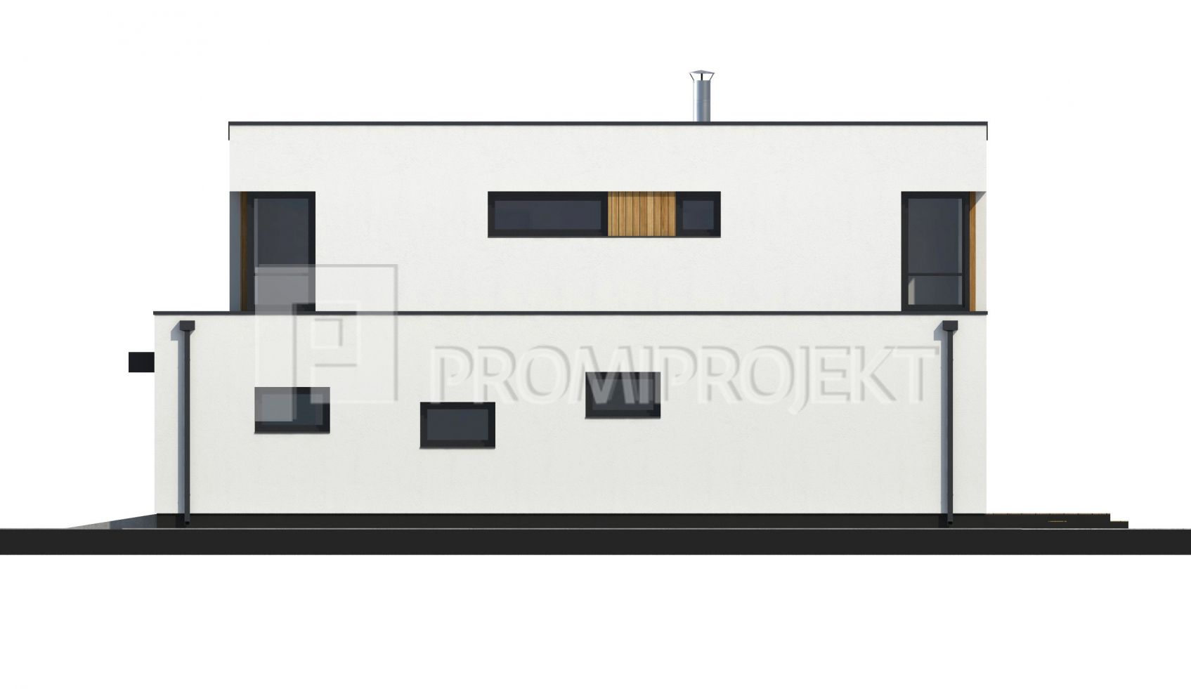 moderný nadčasový dvojgeneračny dom Linear 327, pohľad, zrkadlový 4,